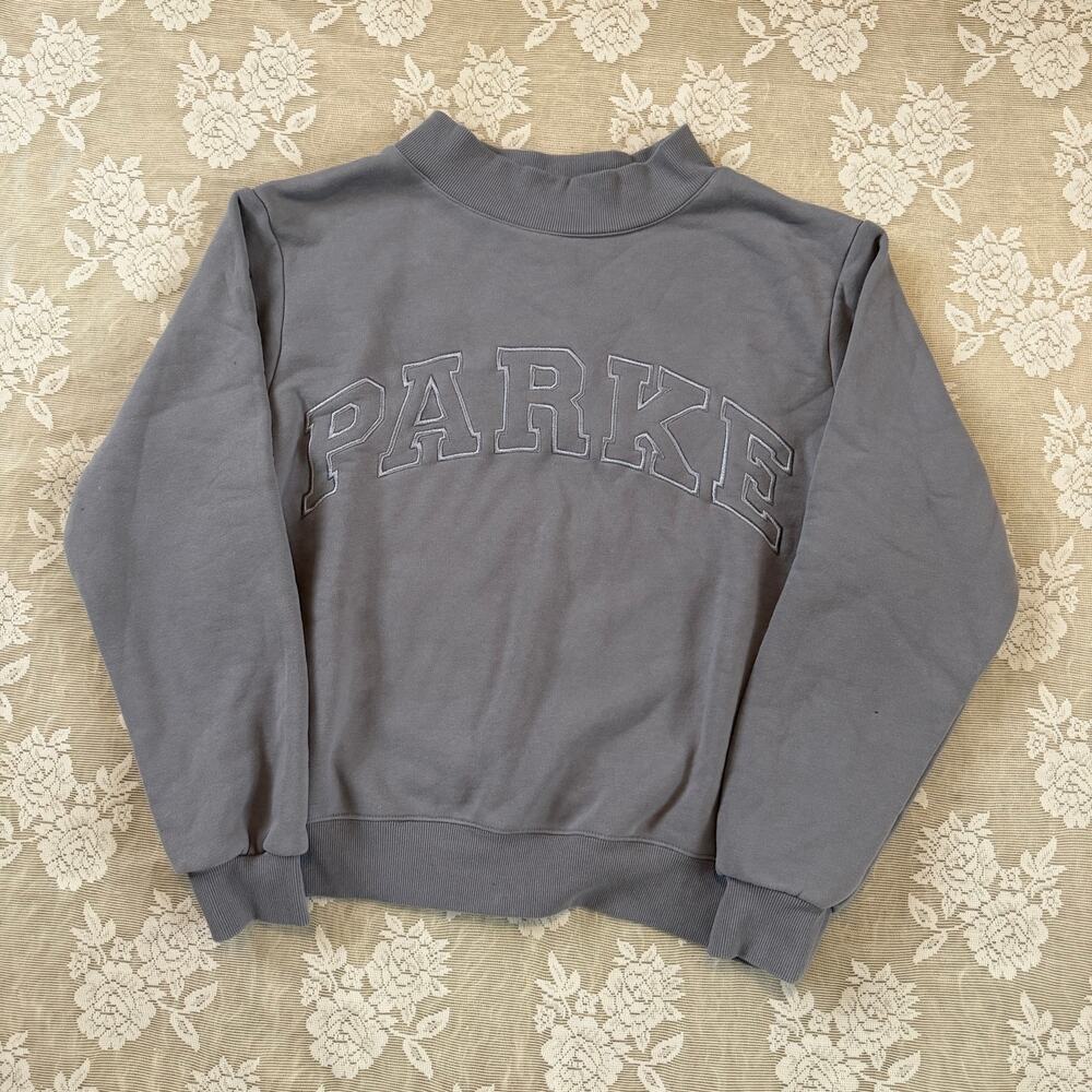 Parke Gray Varsity Crewneck Sweatshirt Size S/M
